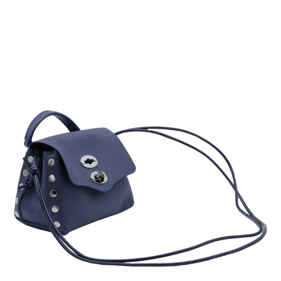 Zanellato Textured Surface Compact Handbag With Silver-Tone Accents