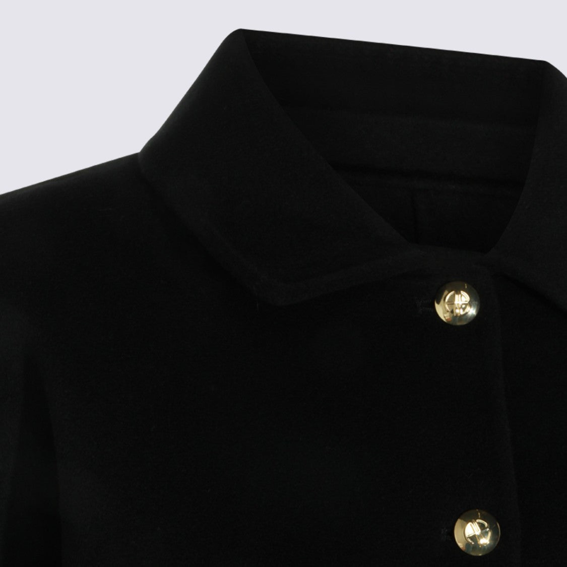 Anine Bing Minimalist Black Jacket With Classic Collar