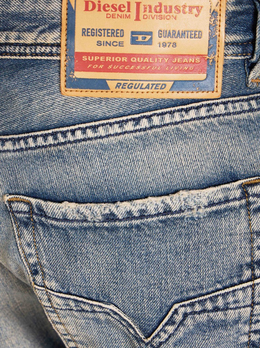 Diesel Medium Blue 1985 Larkee Denim Distressed Jeans