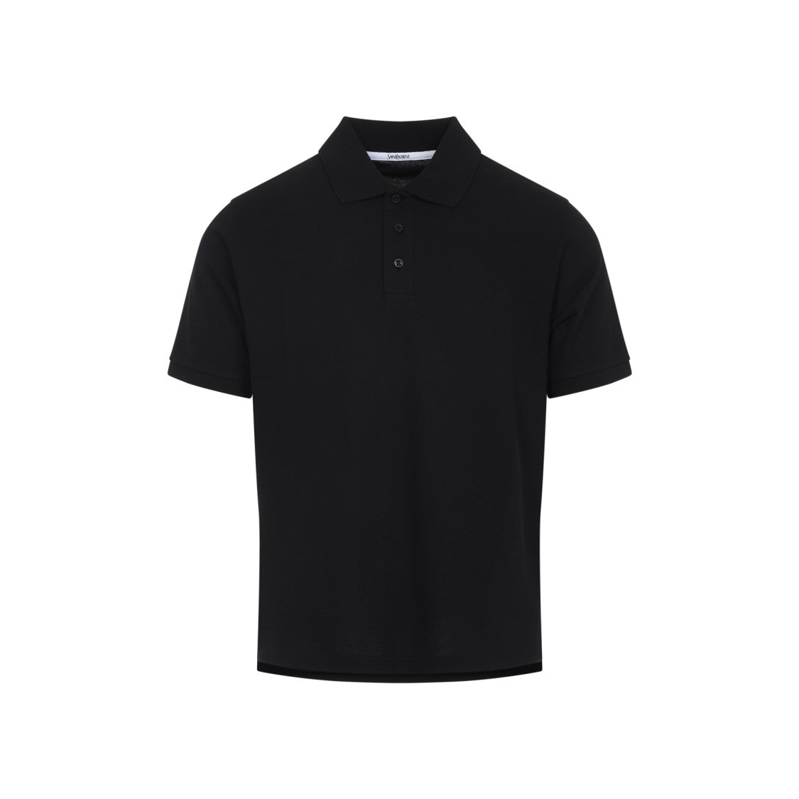 Saint Laurent Black Cotton Polo