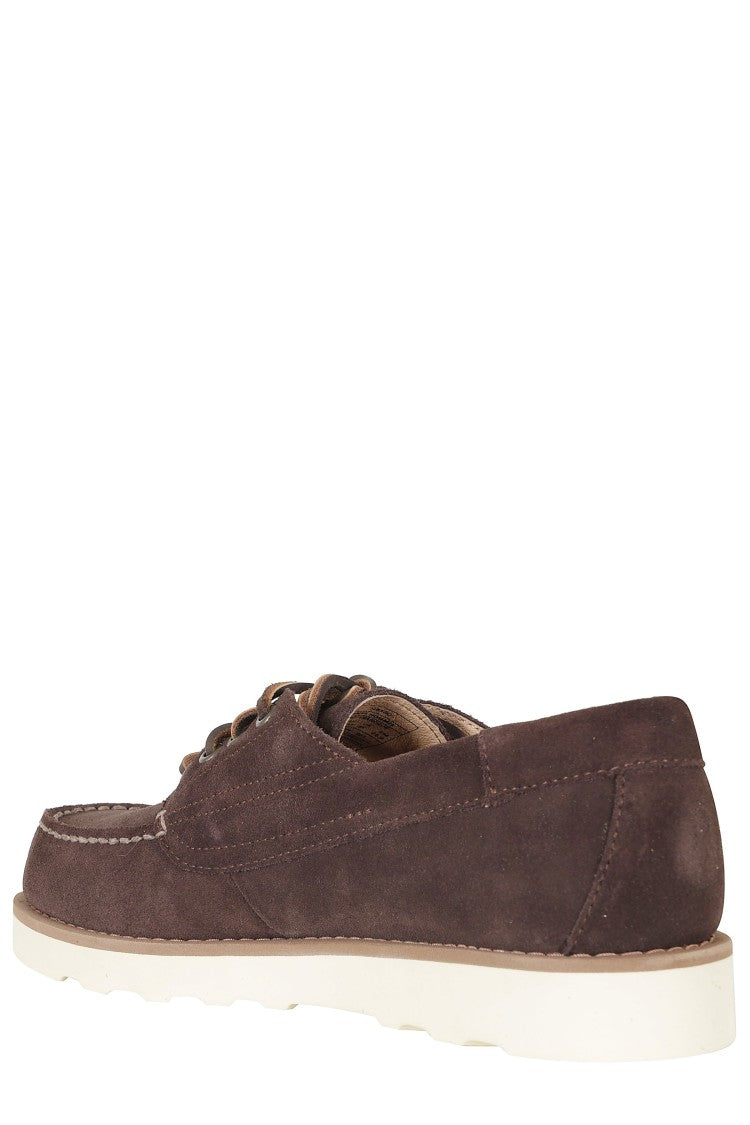 Sebago Dark Brown Askookfield Hand-Stitched Suede Moccasin Loafers