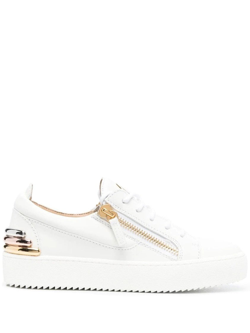 Giuseppe Zanotti Trainers With Side Zippers And Metallic Accents