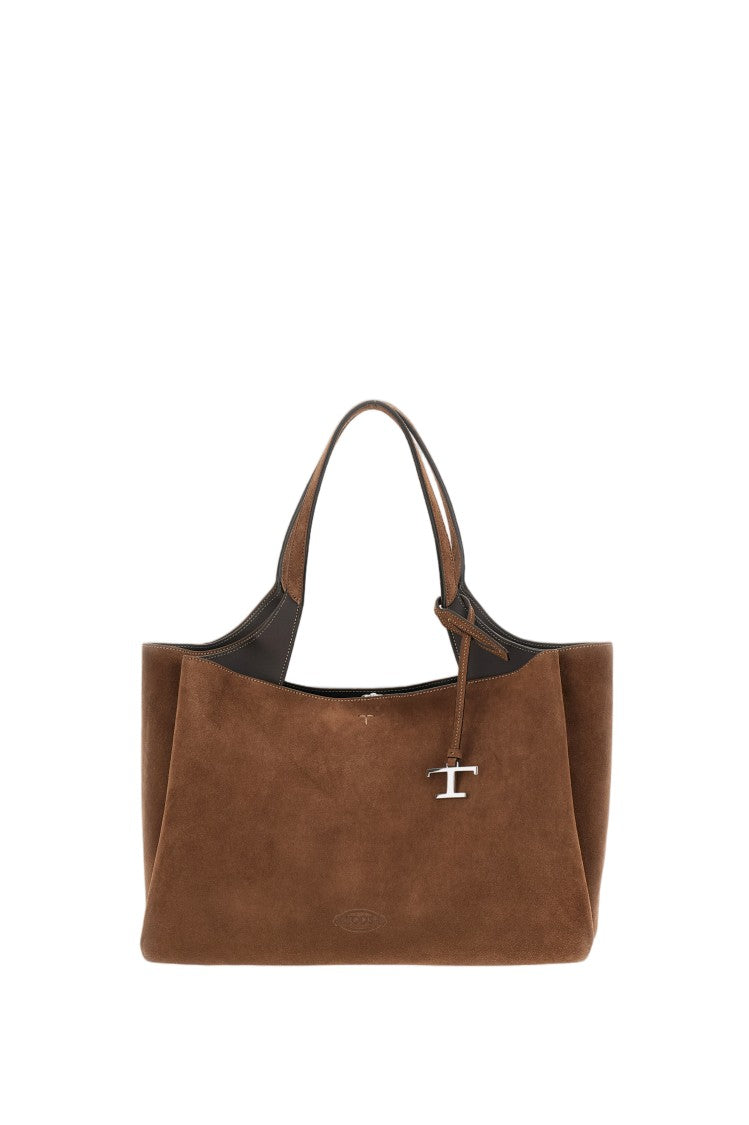 Tod's Brown Suede Medium Tote Bag