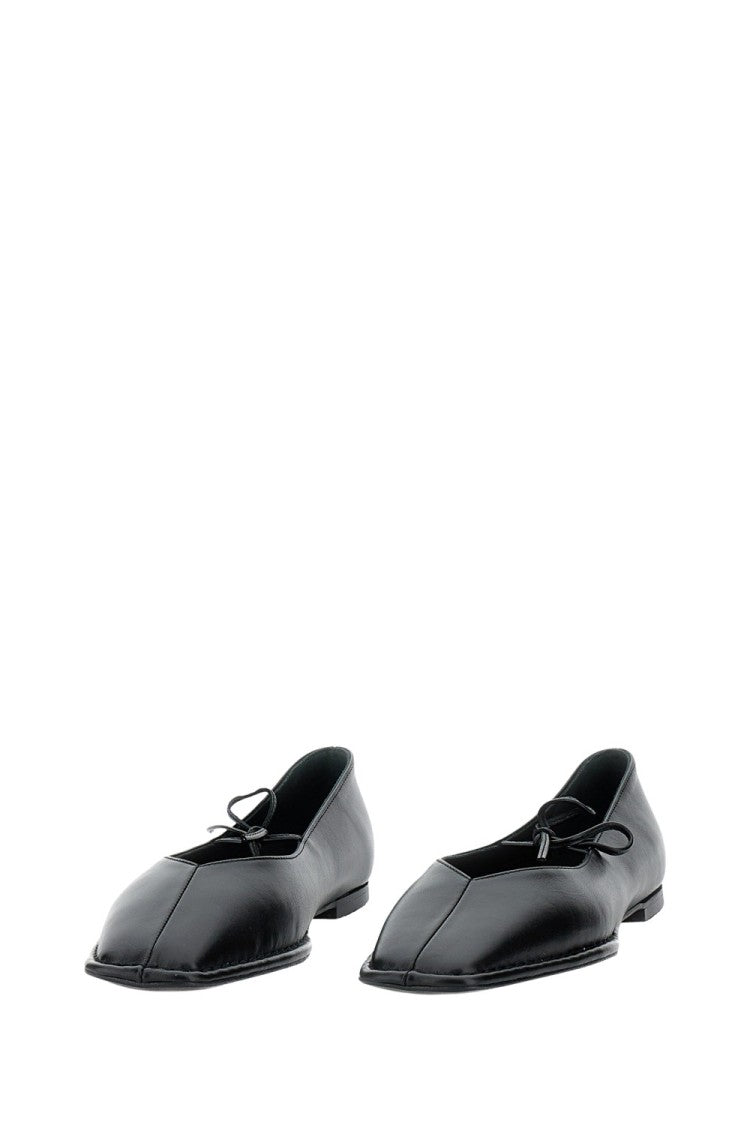 Alohas Sway Black Leather Ballet Flats