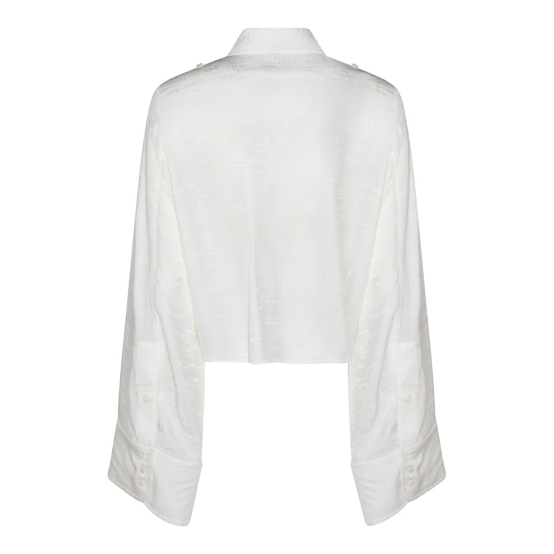 Mm6 By Maison Margiela Cropped Long-Sleeved Shirt With Classic Collar