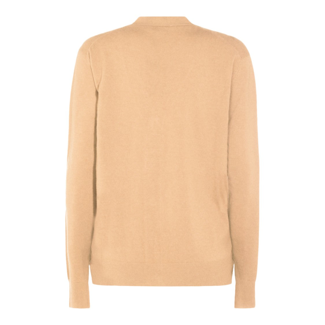 Altea Camel-Color Cardigan Sweater With V-Neckline