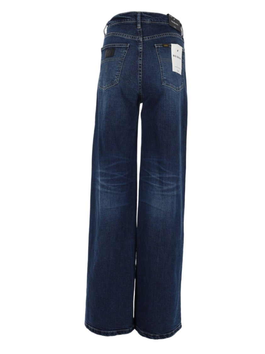 Lois Blue Wide-Leg Five-Pocket Denim Jeans