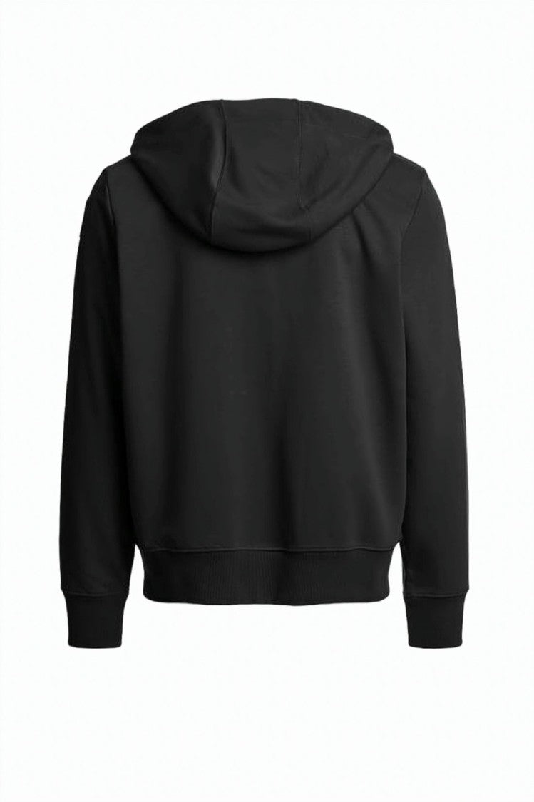 Parajumpers Black Zip-Up Hoodie With Drawstring Hood And Kangaroo Pocket
