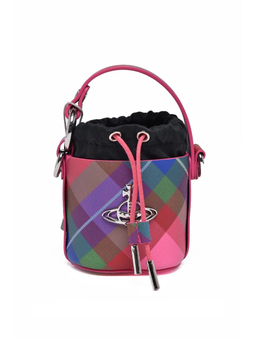 Vivienne Westwood Vivienne Westwood Mini Daisy Shoulder Bag With Multicolor Plaid Pattern