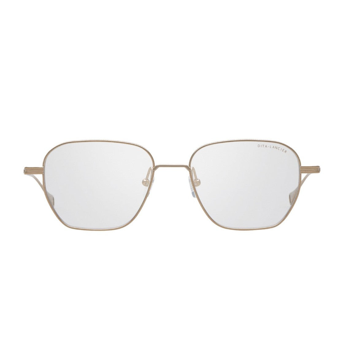 Dita Lancier Gold Lsa 123 Titanium Square Eyeglasses