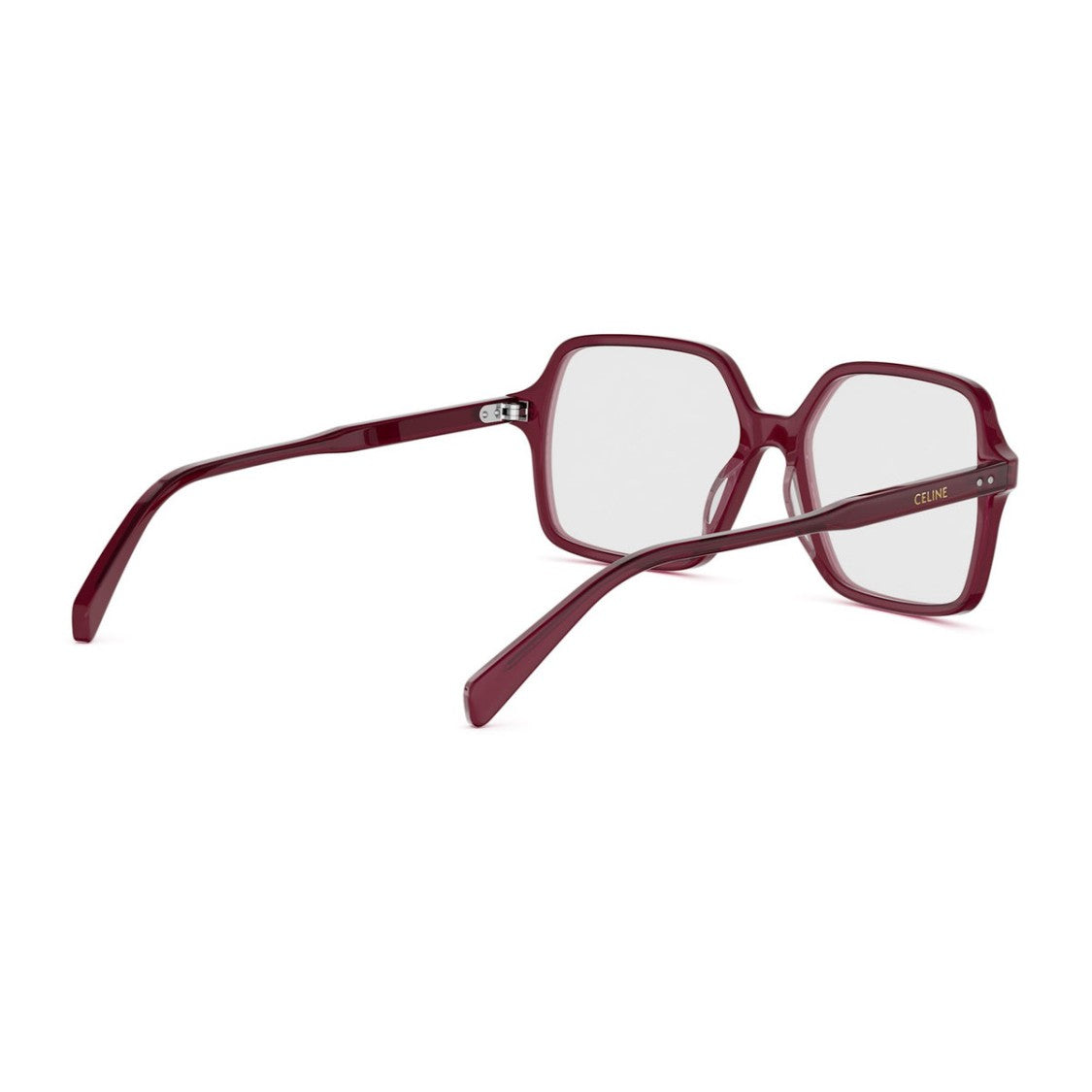 Celine Red Thin Recycled Acetate Square Eyeglasses