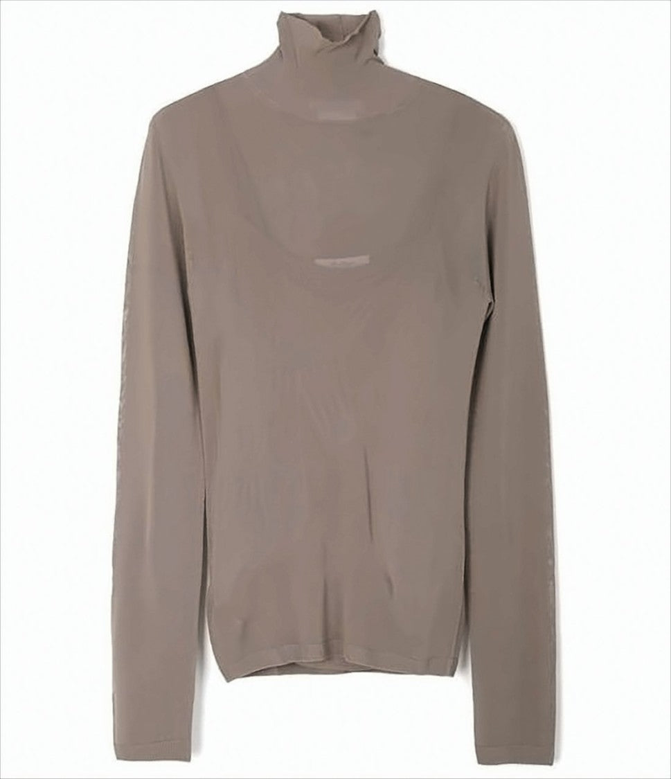 Max Mara Long-Sleeved Turtleneck Top With Ribbed Details