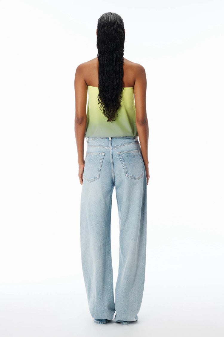Alexander Wang Float Mid Rise Relaxed Jeans With Crystal Beltloops