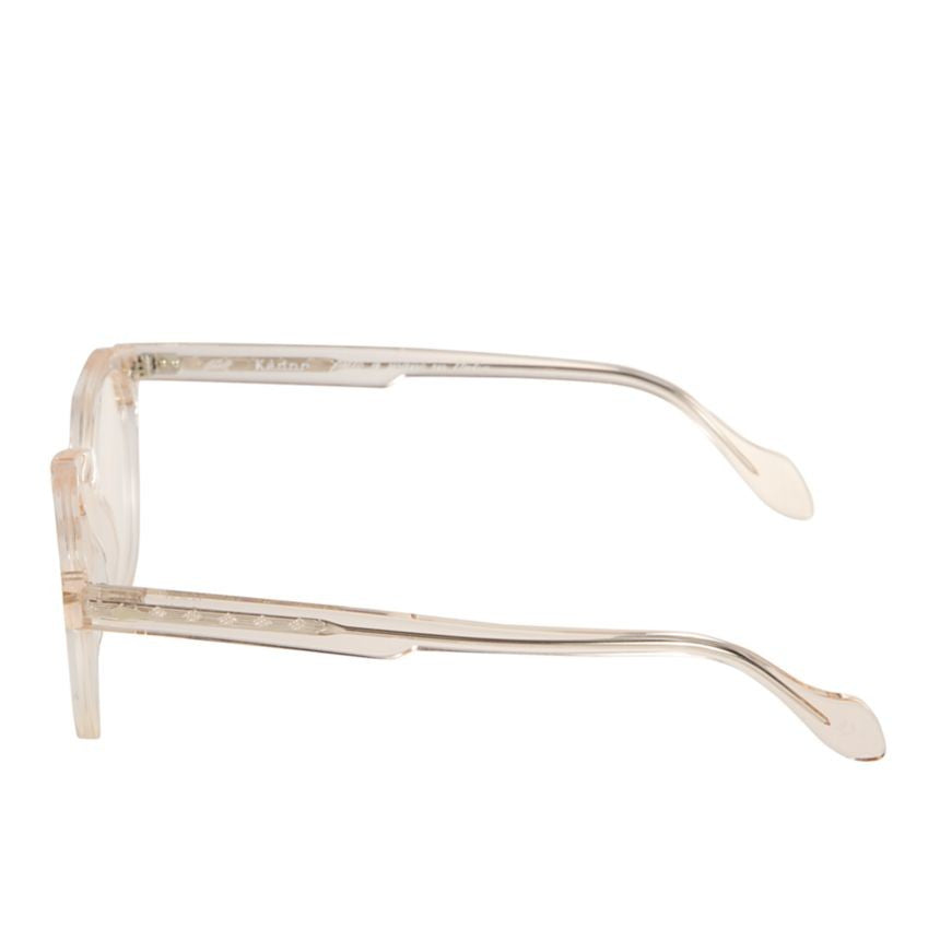 Kador Amadeus Translucent Light Beige Round Eyeglasses With Curved Temples