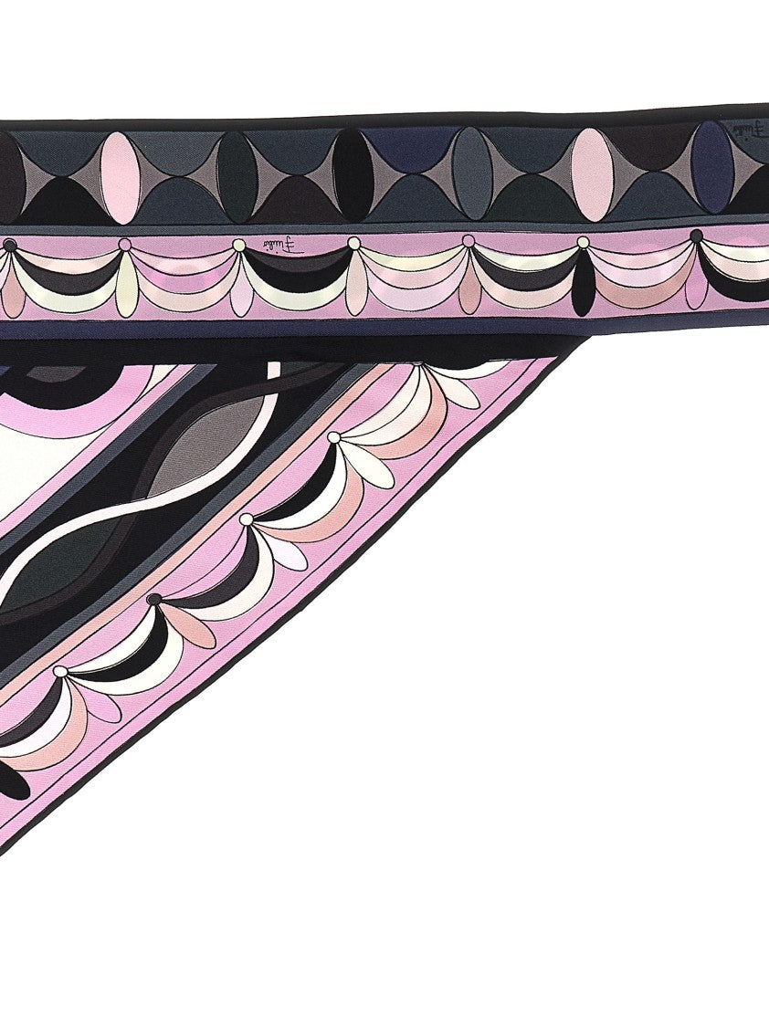 Emilio Pucci Triangle Pattern Silk Twill Bandeau