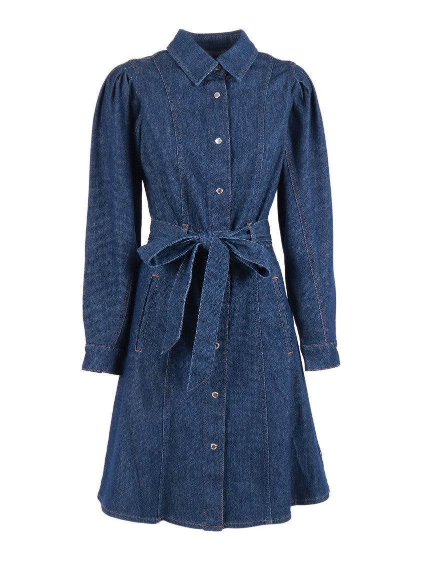 7 For All Mankind Halona Puff Sleeve Mini Dress
