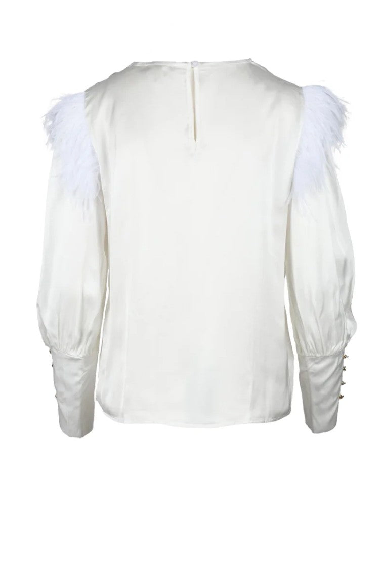 Think White Viscose Rayon Blouse