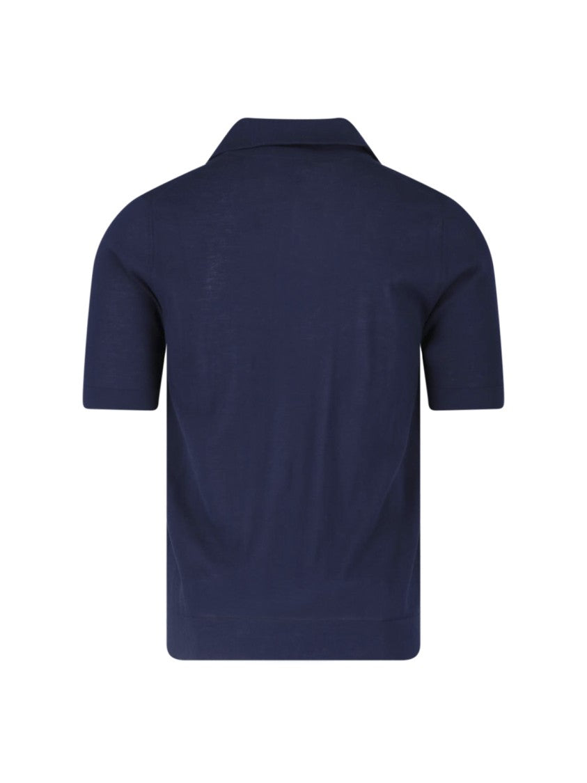 Ballantyne Navy Blue Classic Cotton Polo Shirt