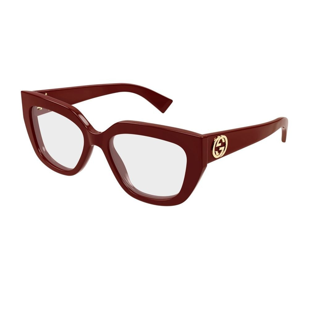 Gucci Gg1847o Emblem Line Bordeaux Acetate Cat-Eye Sunglasses