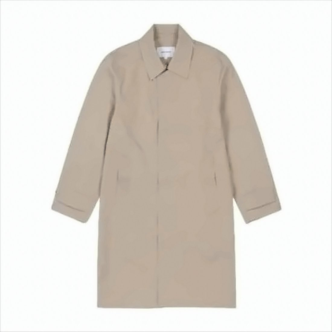 Norse Projects Knee-Length Minimalist Trench Coat With Concealed Front Buttons
