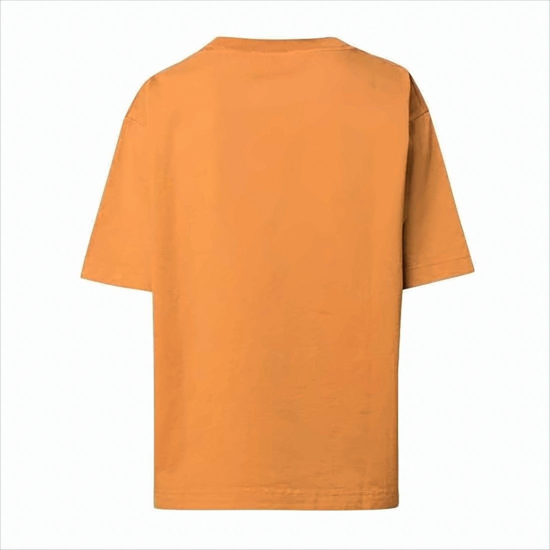Acne Studios Relaxed Fit Orange Cotton T-Shirt With Subtle Logo
