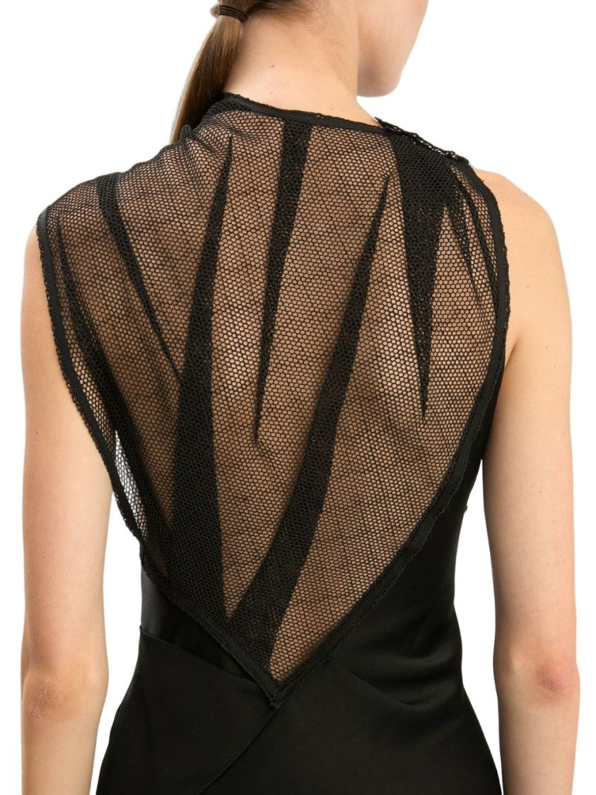 Victoria Beckham High Asymmetric Neckline Evening Dress