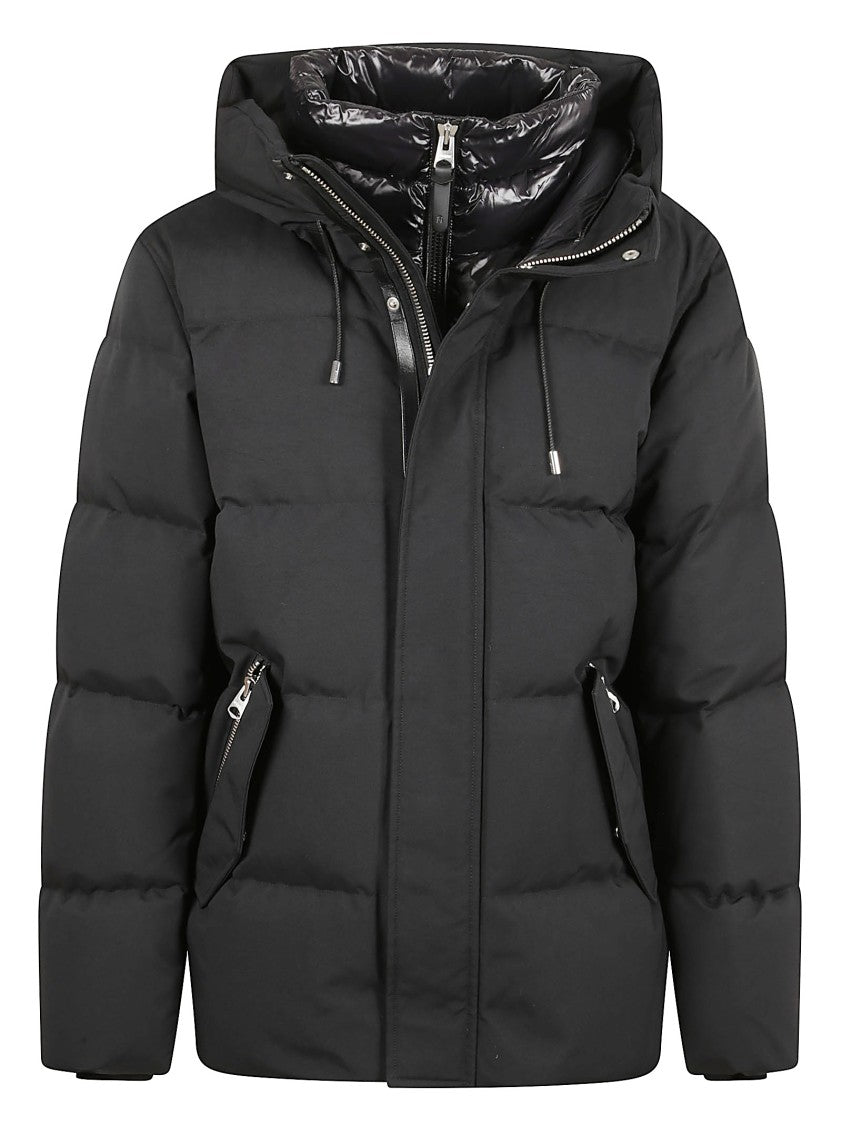 Mackage Quilted Black Puffer Jacket With Adjustable Hood