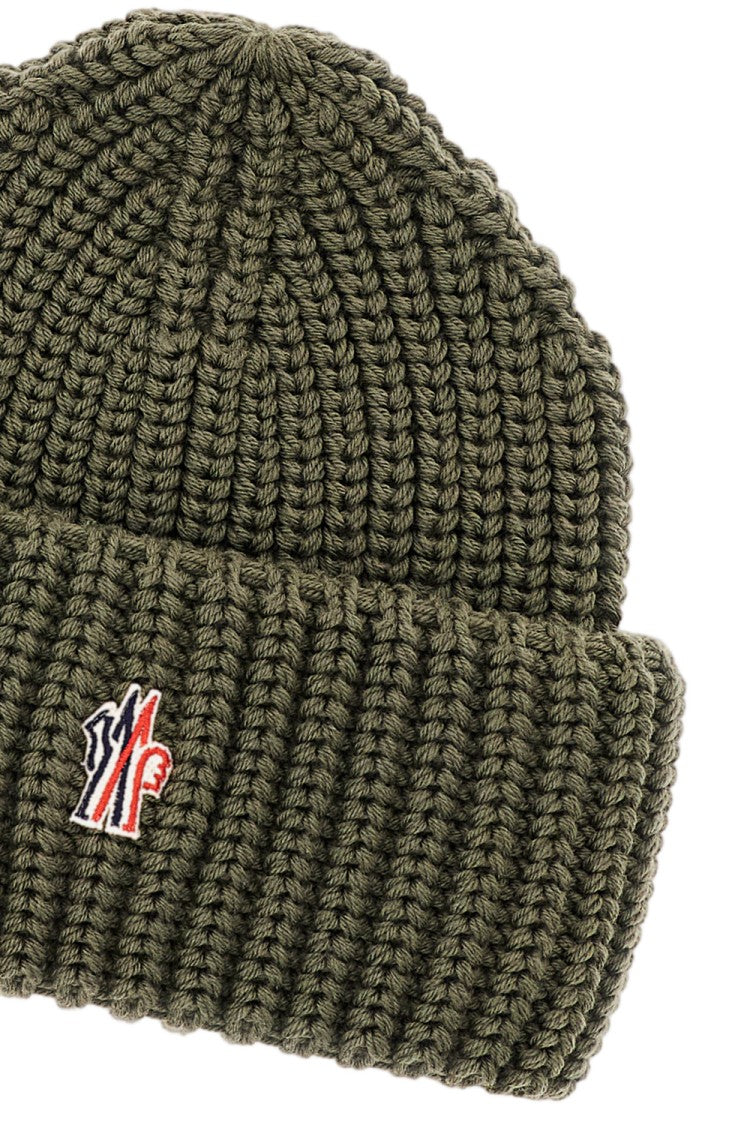 Moncler Grenoble Knitted Wool Hat With Braided Pattern