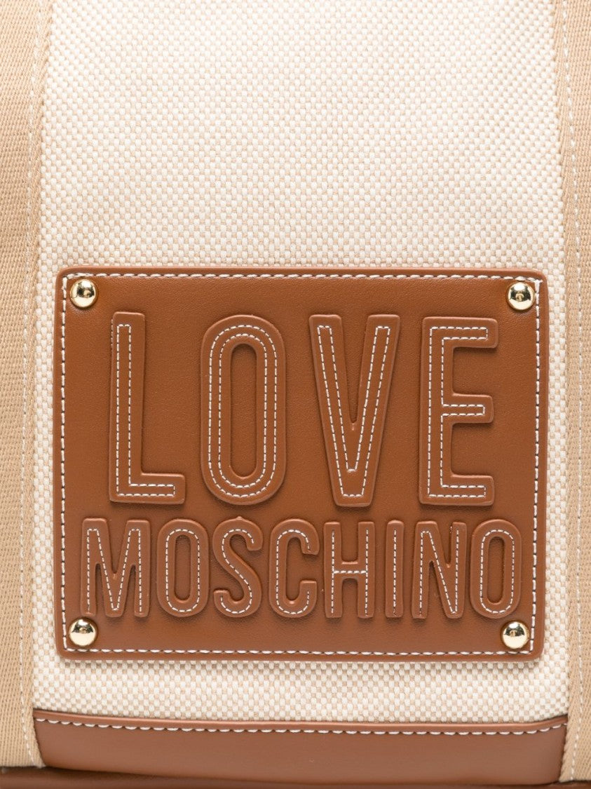 Love Moschino Spacious Tote Bag With Embossed Logo And Leather-Like Accents