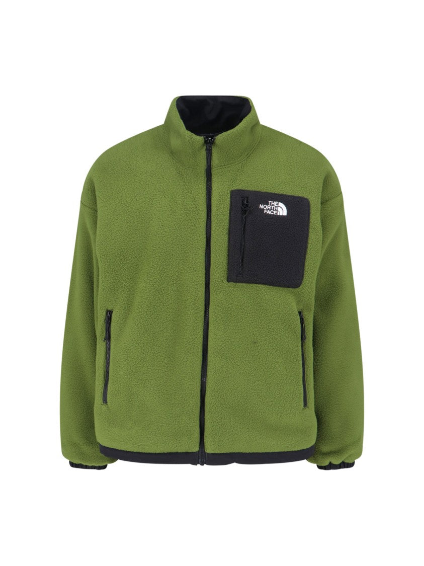 The North Face Reversible Olive Green Fleece Jacket