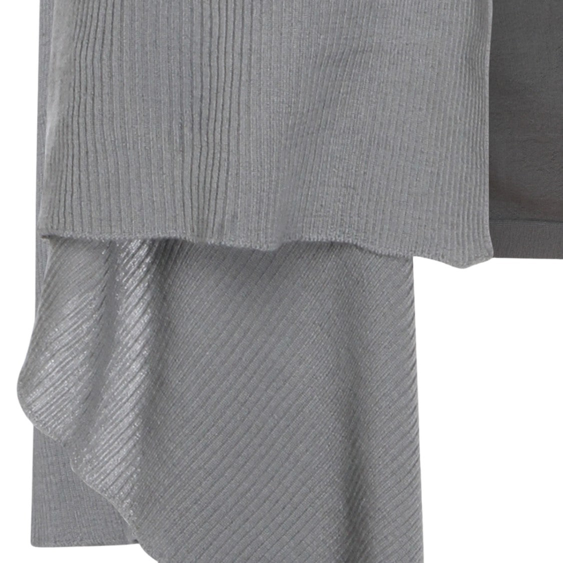 Rick Owens Draped Open Front Sweater With Asymmetrical Hem