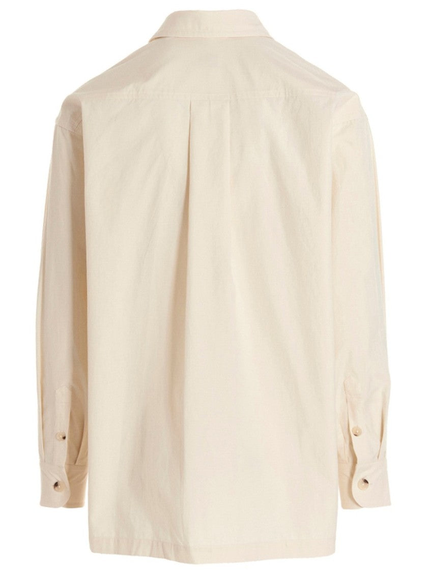 Kenzo Minimalist Long-Sleeve Shirt With Embroidered Detail