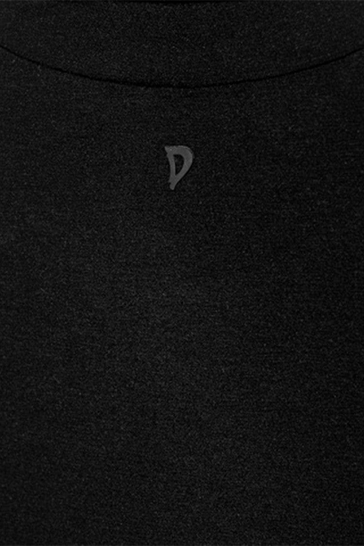 Dondup High Neck Black Sweater In Premium Modal-Cashmere Blend