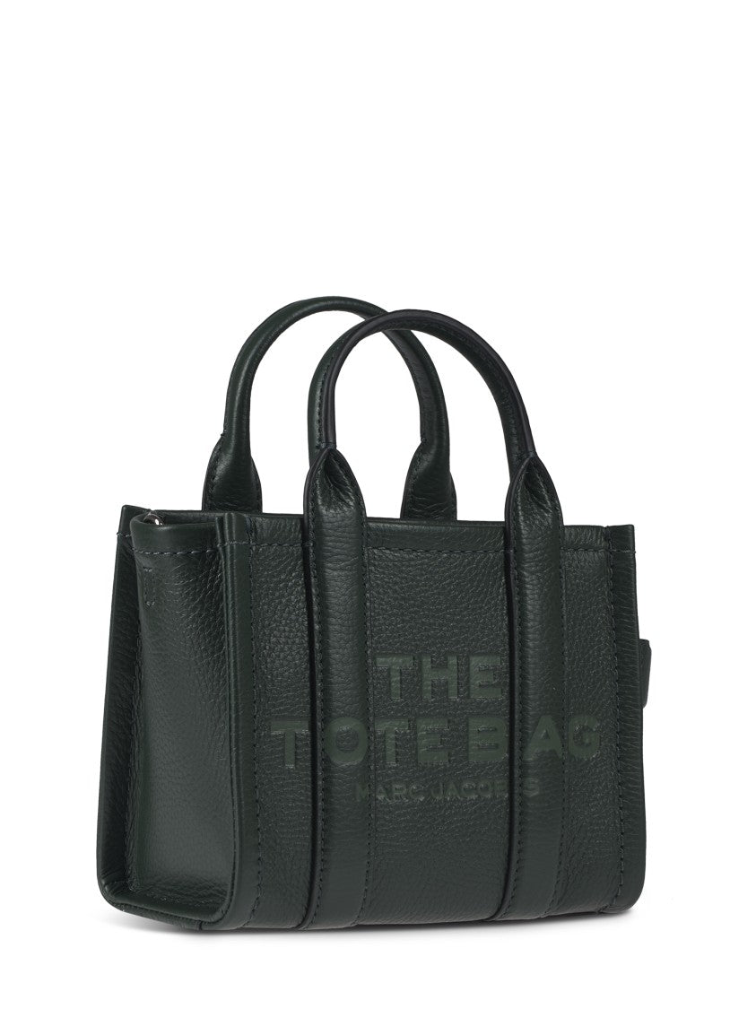 Marc Jacobs Structured Green Leather Crossbody Tote
