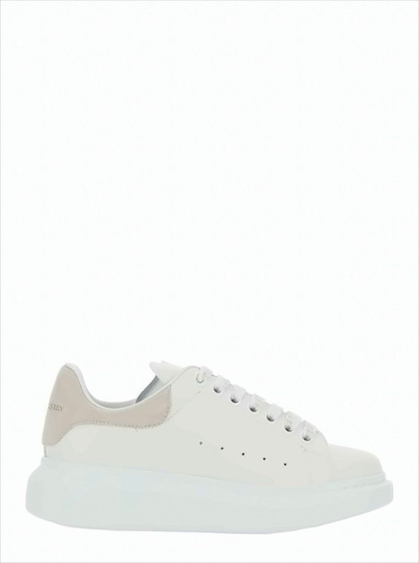 Alexander Mcqueen Minimalist White Sneakers With Rubber Sole