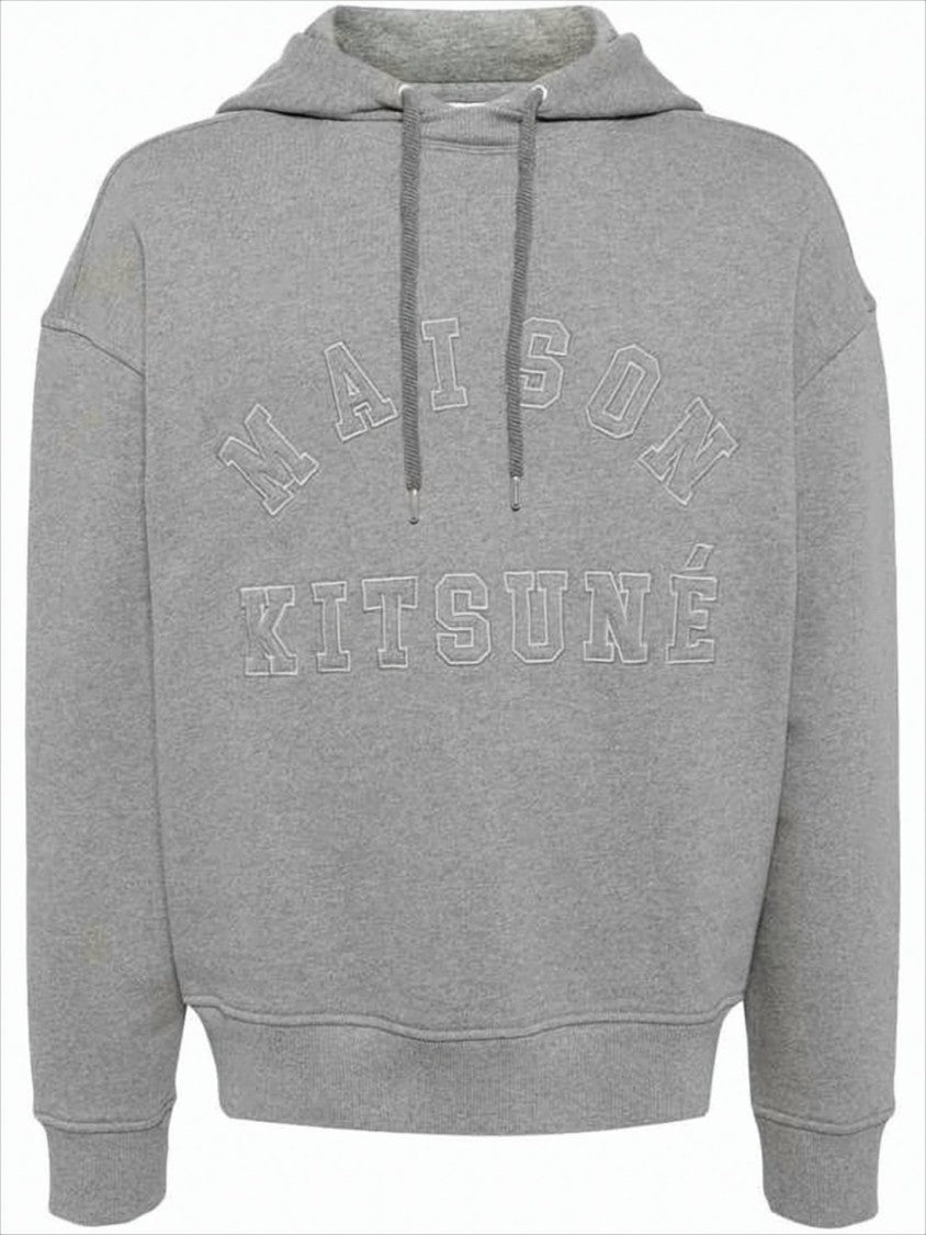 Maison Kitsuné Relaxed Fit Hooded Sweatshirt With Embossed Logo