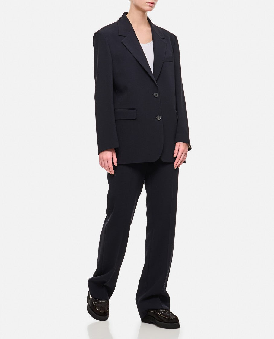 Golden Goose Viscose And Wool Crepe Relaxed Pants