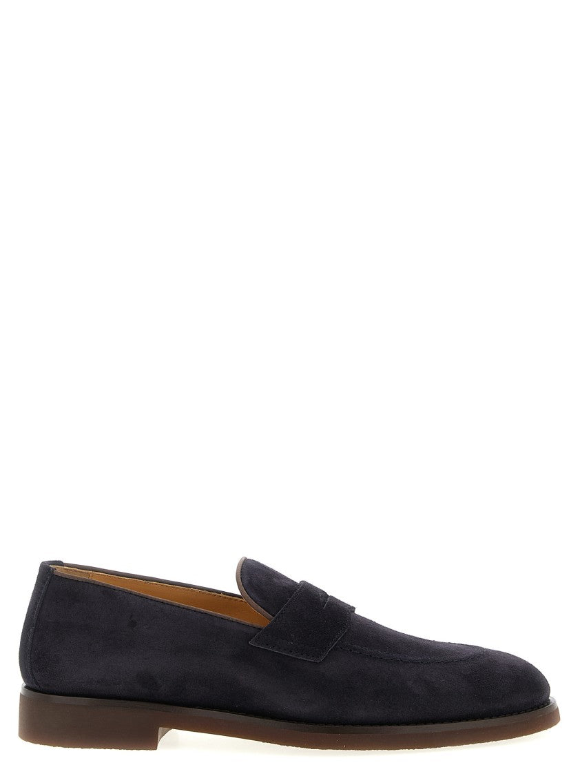 Brunello Cucinelli Penny Strap Suede Loafers