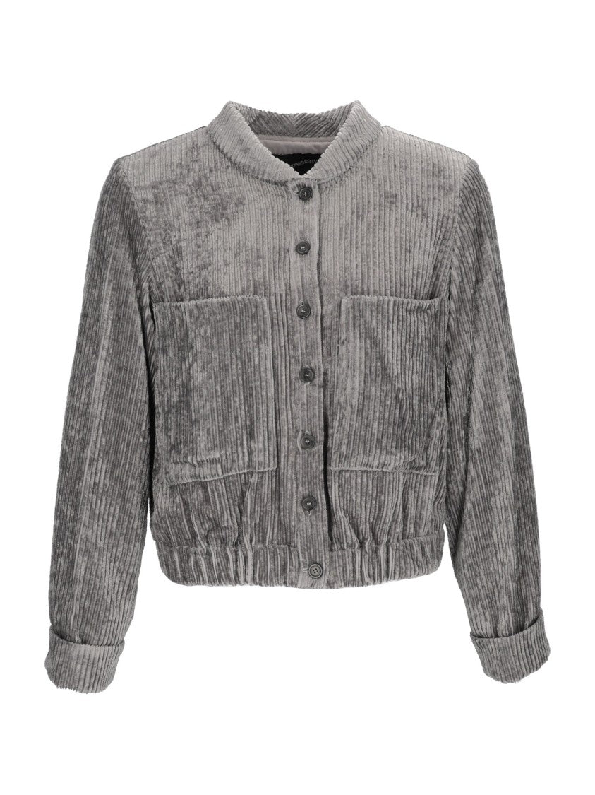 Emporio Armani Cropped Ribbed Caban Coat