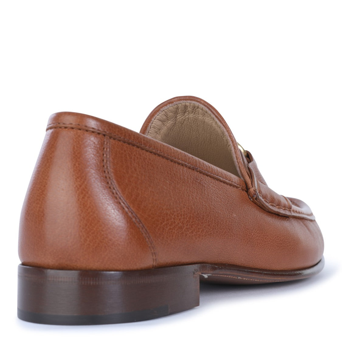 Valentino Garavani Brown Leather Square Heel Loafers