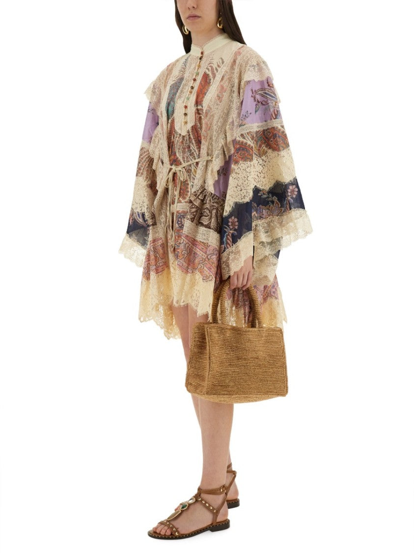 Zimmermann Rhiannon Floral Patchwork Mini Dress