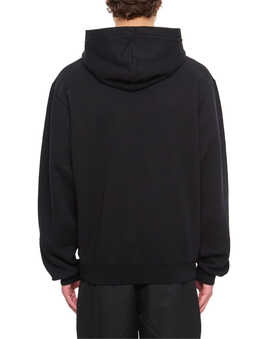 Jacquemus Black Gros Grain Embroidered Logo Hoodie