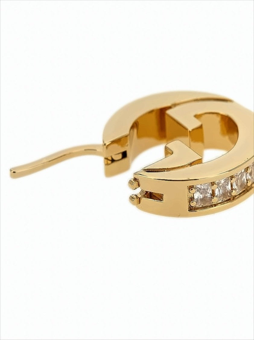 Gucci Polished Gold-Tone Hoop Earrings With Cut-Out Design