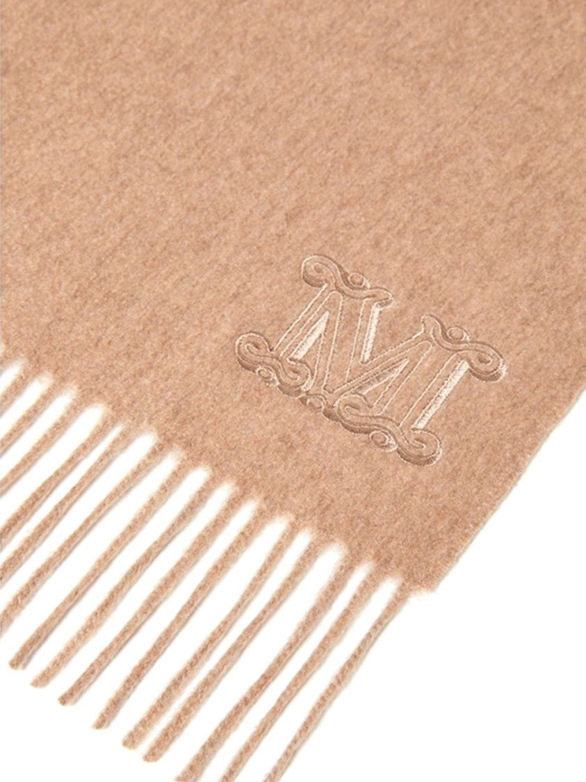 Max Mara Cashmere Wsdalia Scarf With Embroidered Logo