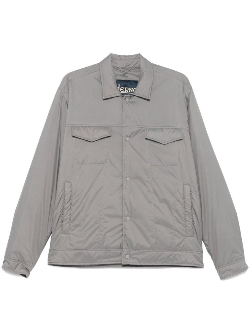 Herno Grey Shirt With Functional Pockets