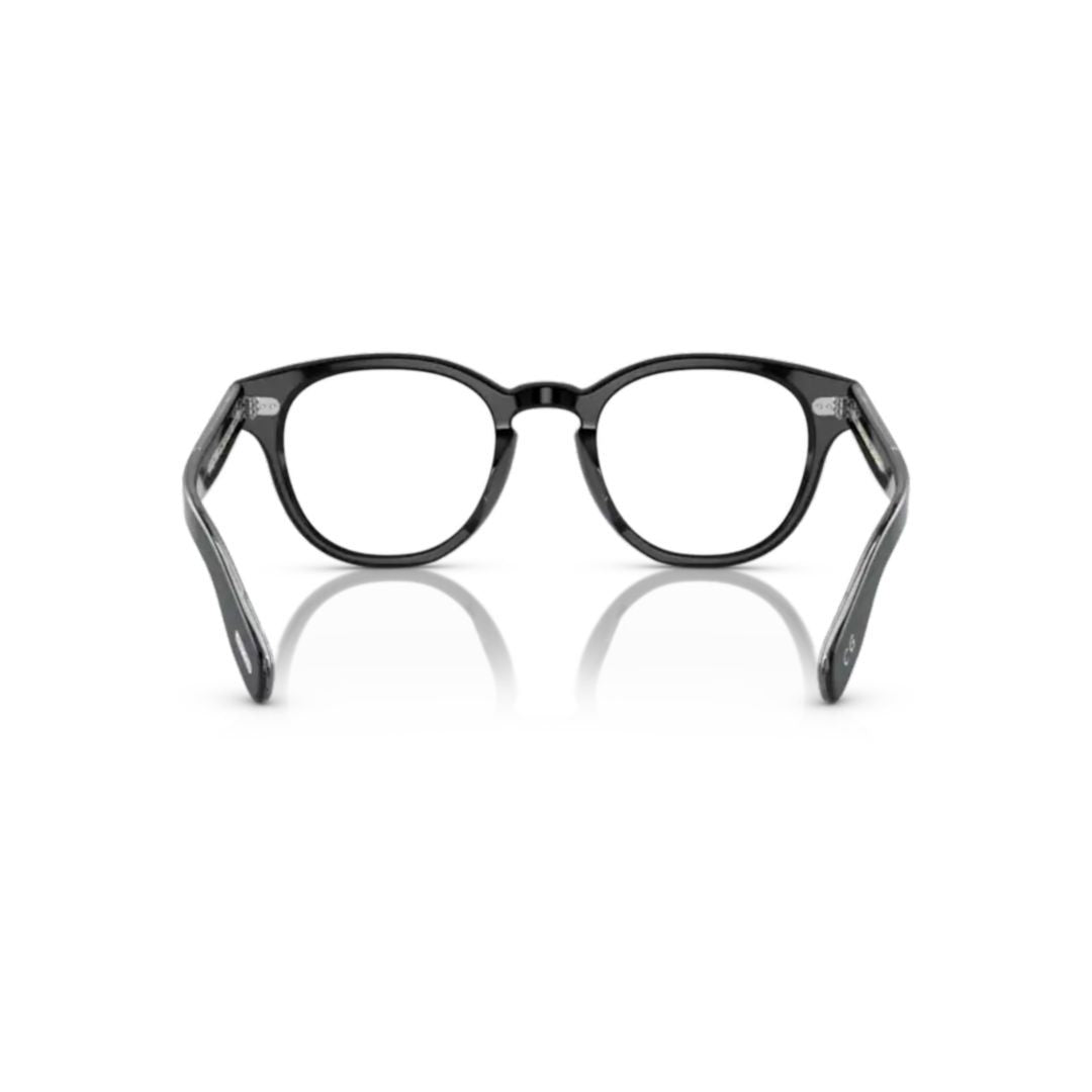 Oliver Peoples 0Ov5413u Round Frame Black Acetate Eyeglasses With Keyhole Bridge