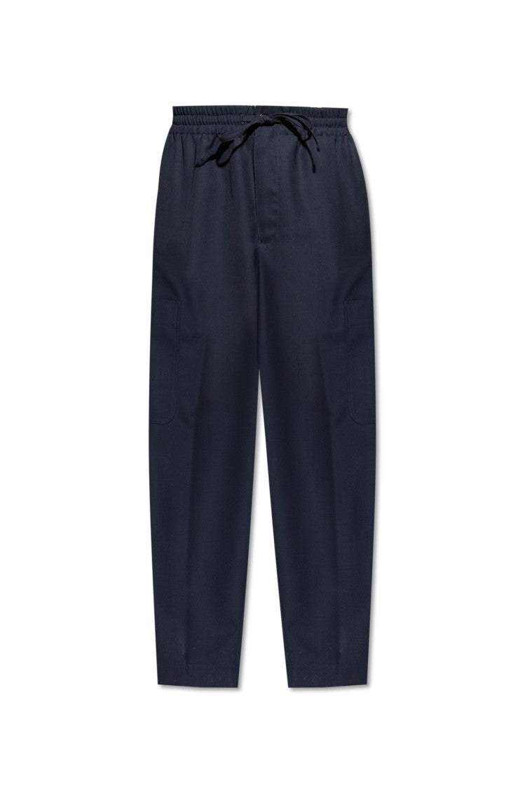 Kenzo Loose-Fit Wool Trousers With Wide Legs