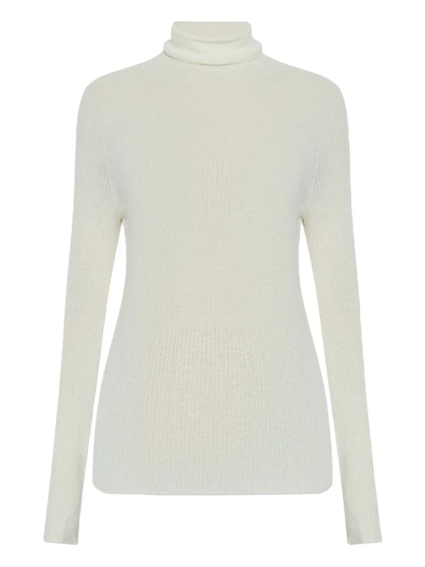 Fabiana Filippi Finely Ribbed Long-Sleeved Top With Roll Neck