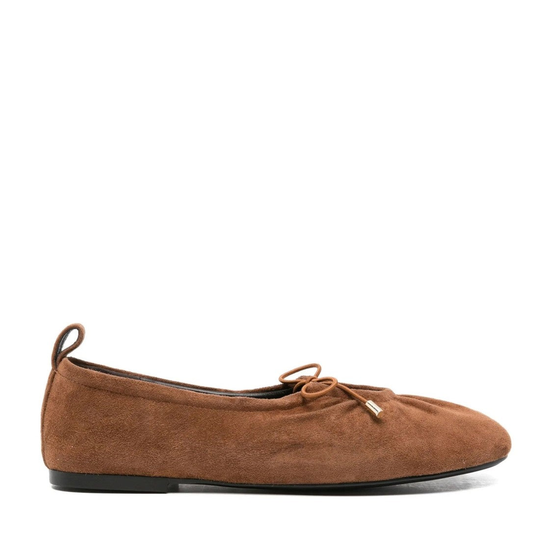 Adrianna Feretti Brown Bow Detail Suede Flats