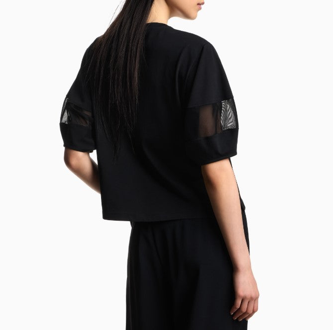 Emporio Armani Supima Cotton Mesh Insert Jersey T-Shirt